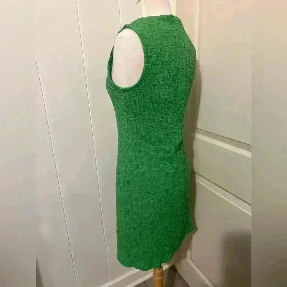Anthropologie $128 Porridge Clothing Green Textured Knit Mini Dress St Patrick’s - Picture 4 of 6